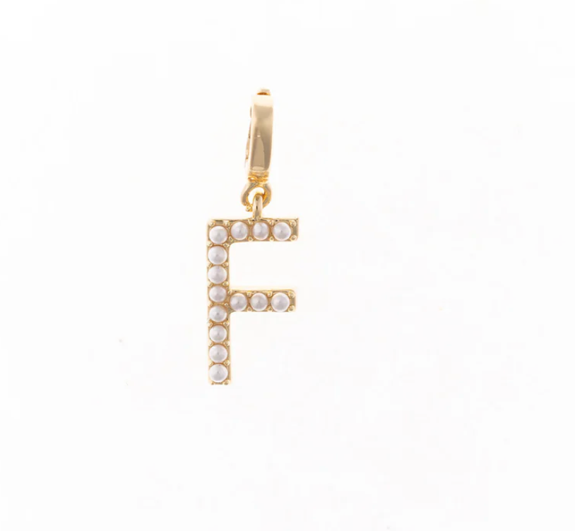 Pearl Initial Charms