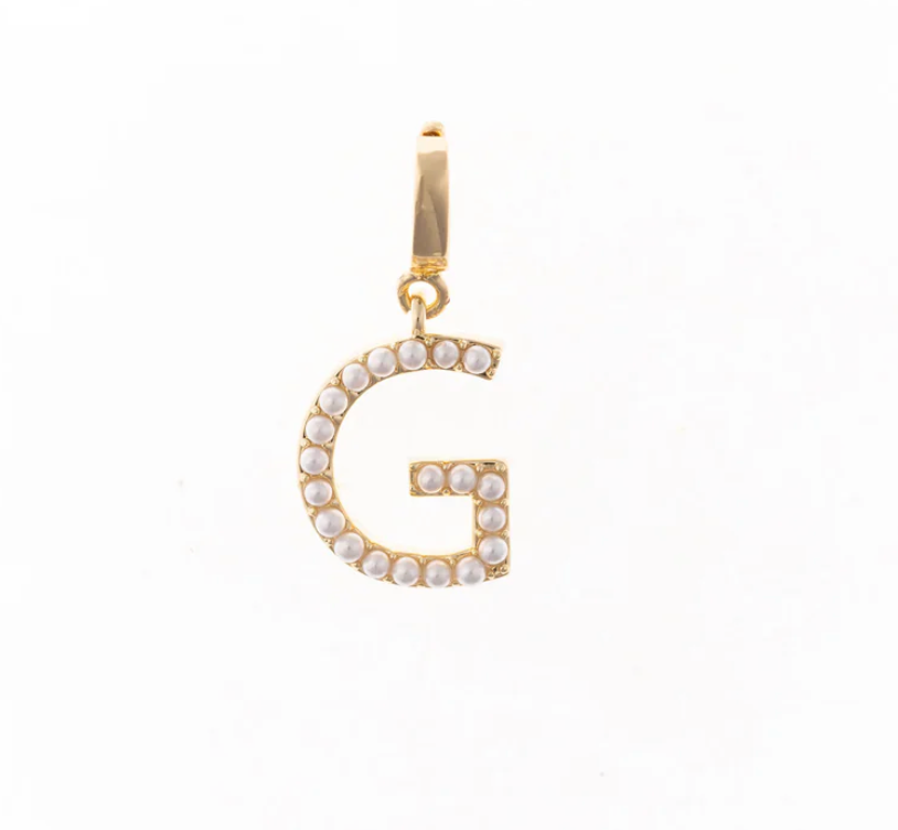 Pearl Initial Charms