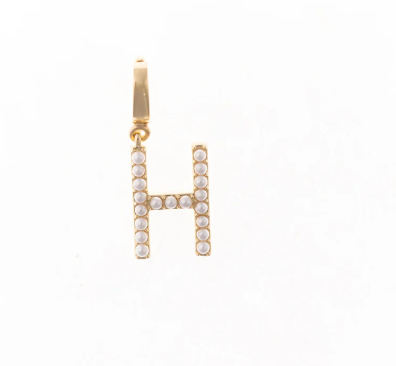 Pearl Initial Charms