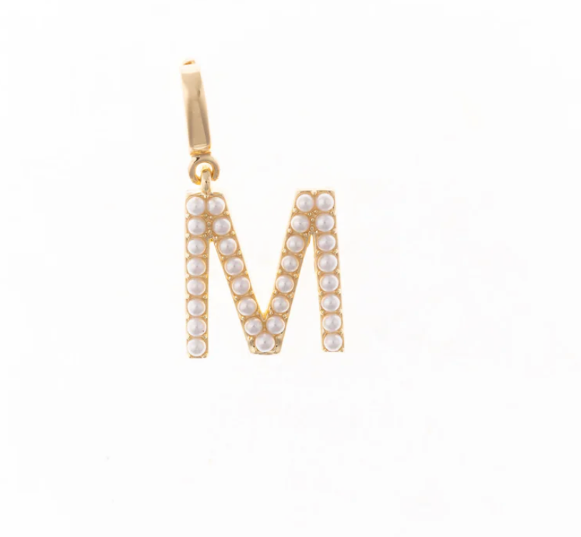 Pearl Initial Charms