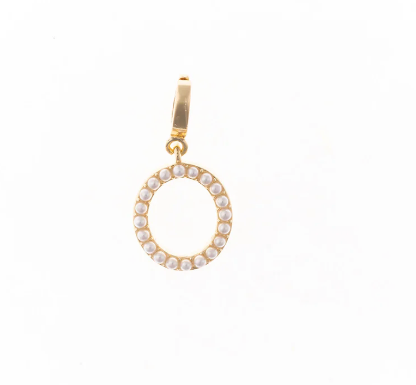 Pearl Initial Charms