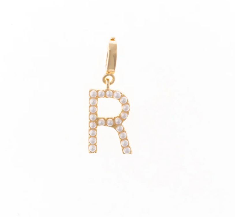 Pearl Initial Charms