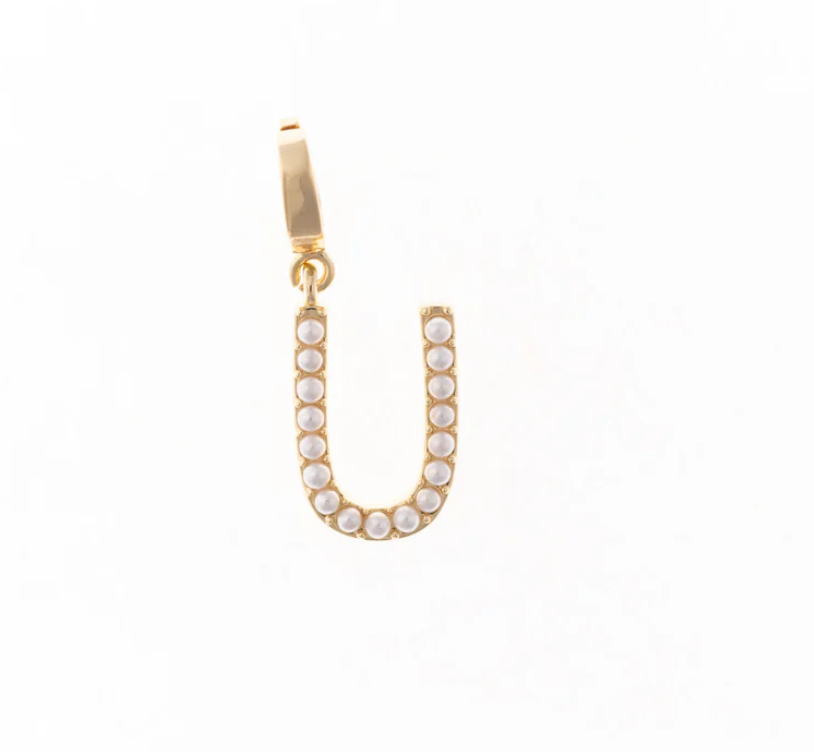 Pearl Initial Charms
