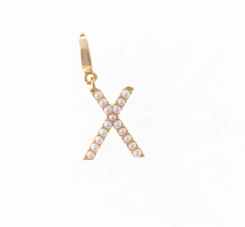 Pearl Initial Charms