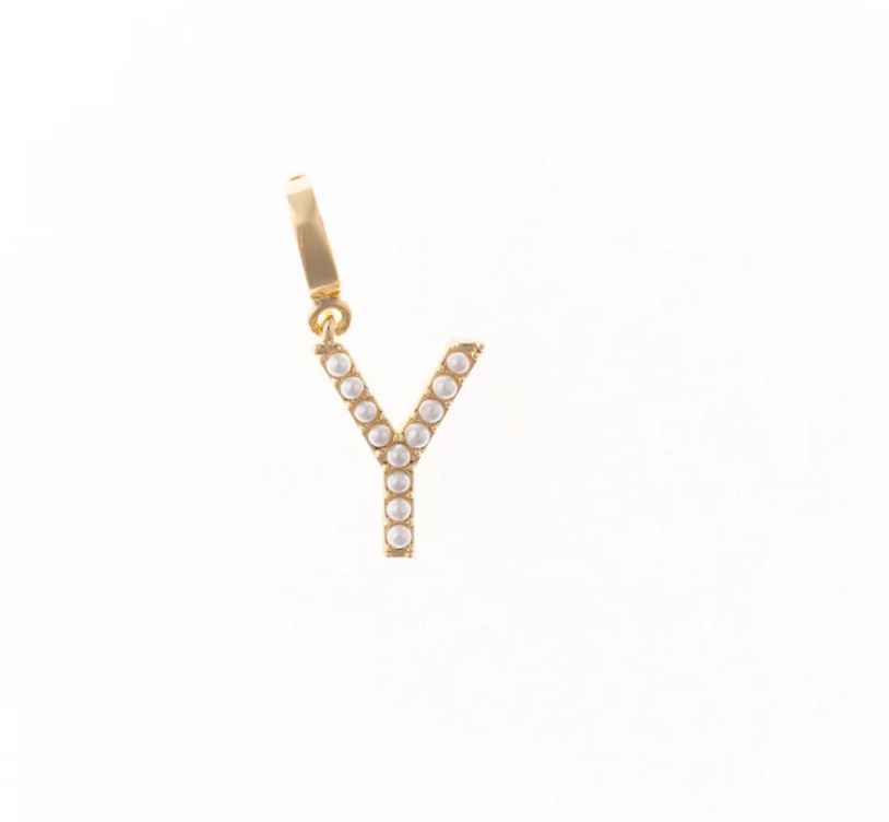 Pearl Initial Charms