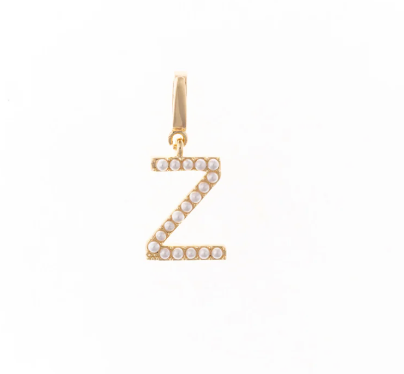Pearl Initial Charms