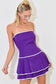 strapless dress, gameday dress, lsu tigers dress