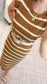 womens sleeveless dress, womens knit dress, strut and bolt dress, striped knit dress, midi dress, neutral fall dress, womens fall dress