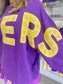 tigers sweatshirt, gameday sweatshirt, lsu sweatshirt, bold tigers sweatshirt, purple sweatshirt, purple tigers sweatshirt, comfy tigers pullover