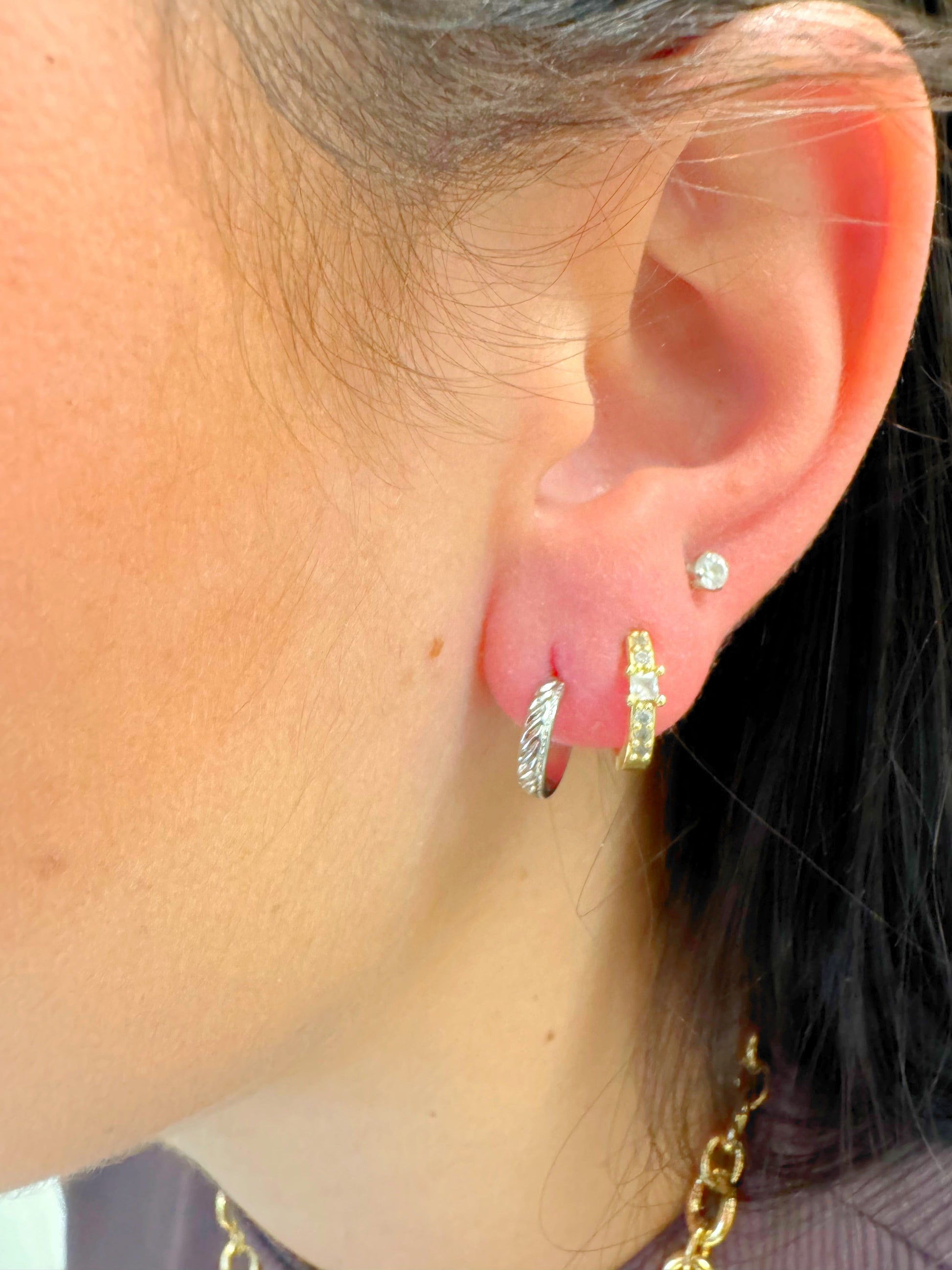 mini hoops, silver hoops, huggies, silver earrings