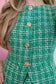 holiday vest, green vest, tweed holiday vest, boujee vest, tweed holiday set