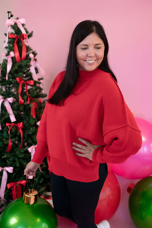Holiday Side Slit Sweater