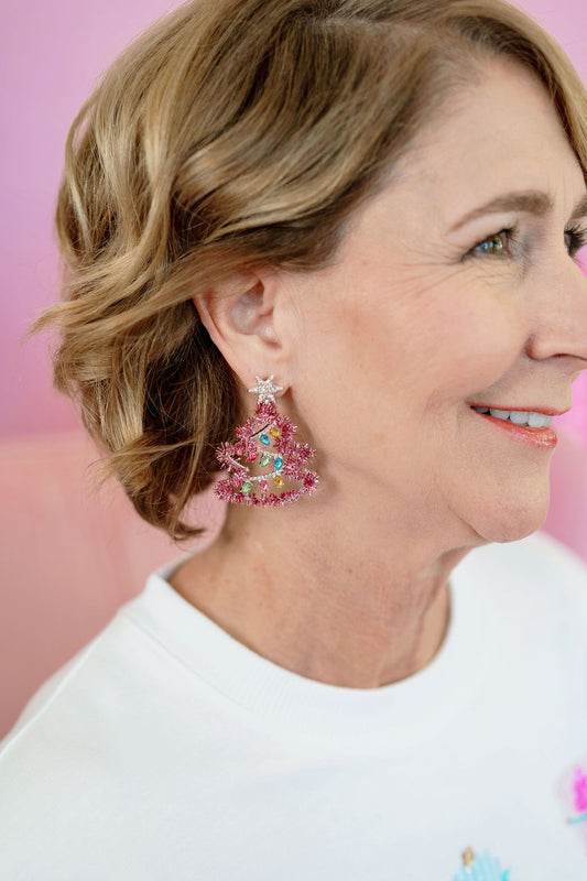 Tinsel Tree Earring