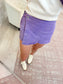 skort, denim skort, purple skort, Olive skort