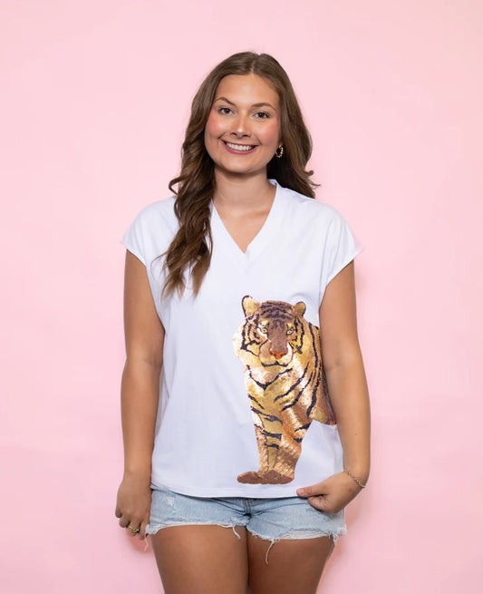 gameday tee, lsu tee, tiger tee, lsu tigers, lsu tiger top
