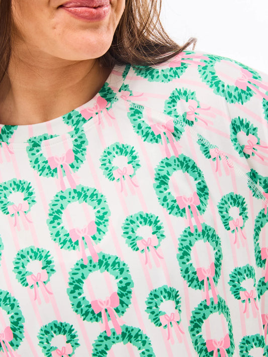 Rosy Wreaths PJ Set