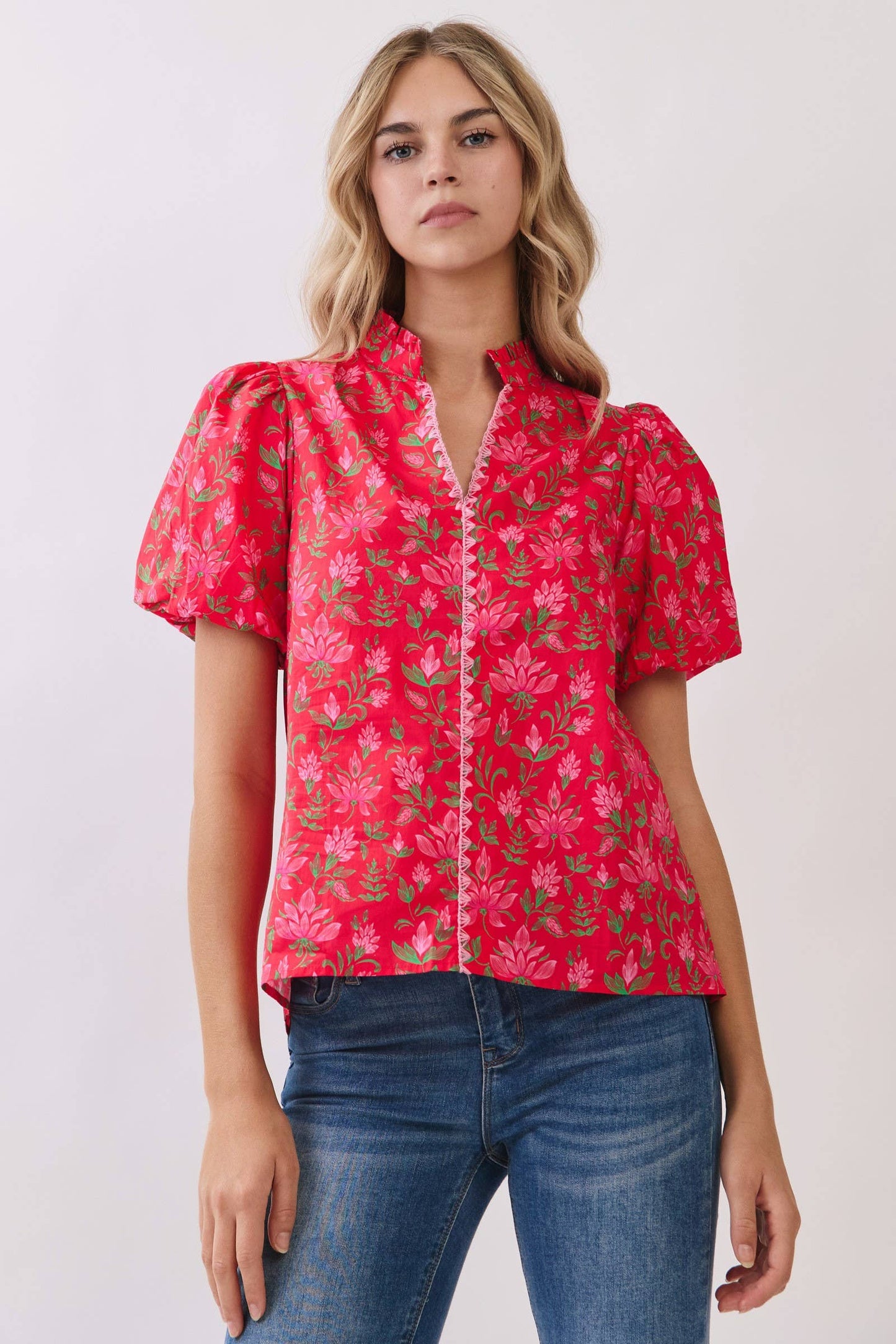 Cherry Floral Top