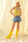 Wildflower Denim Shorts