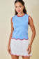 Stacey Scalloped Hem Americana Top