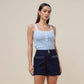 Jolie Braided Denim Shorts