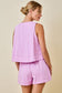 Carrie Contrast Stitch Top & Shorts Set