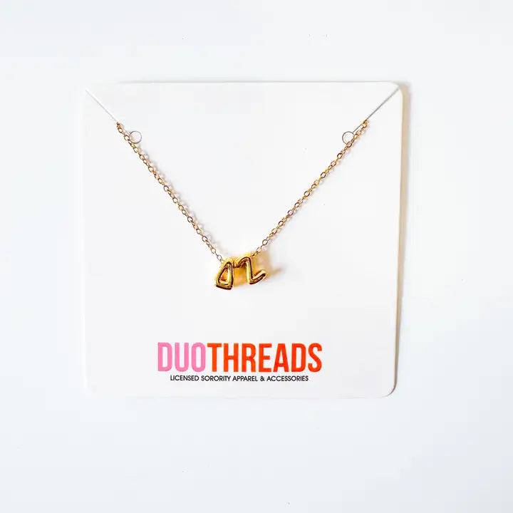 Bubble Letter Sorority Necklace