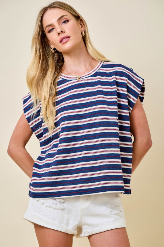 Shelly Striped Americana Top