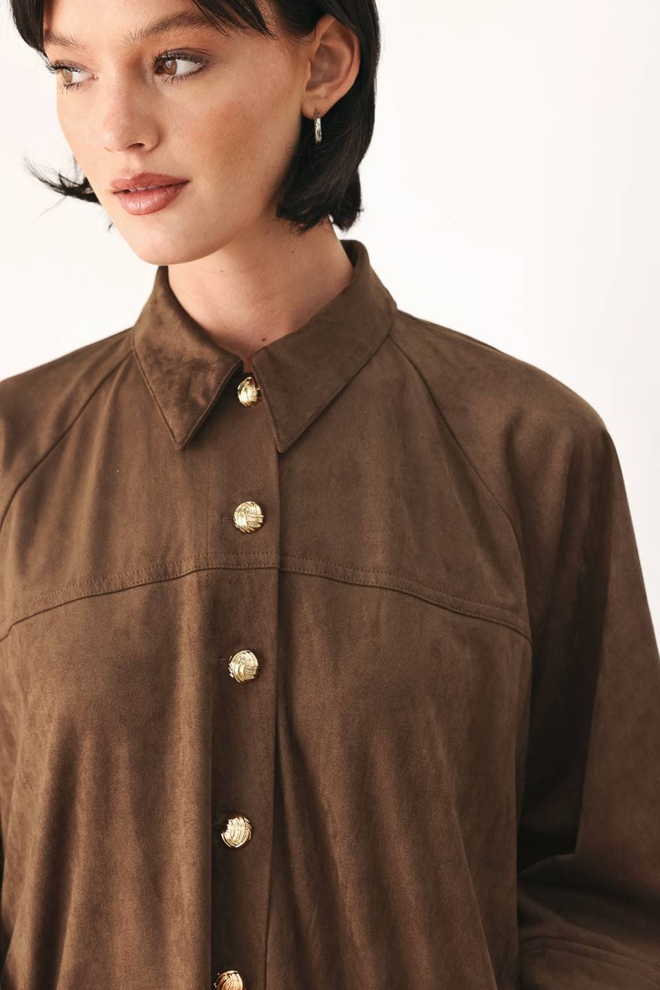 Espresso Suede Top