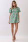 Paisley Puff Sleeve Dress