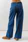 Drawstring Waist Straight Jeans