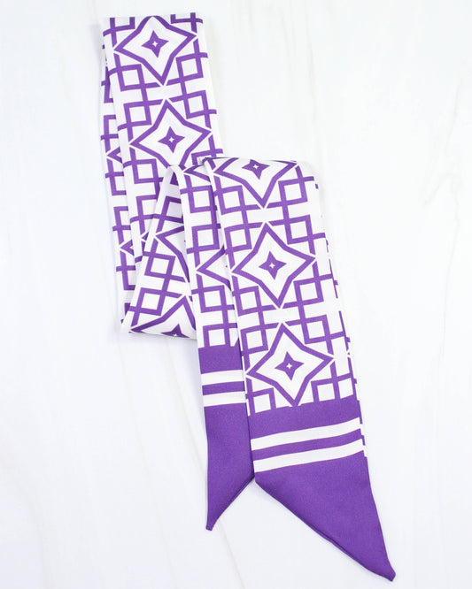 Langston Geometric Skinny Scarf