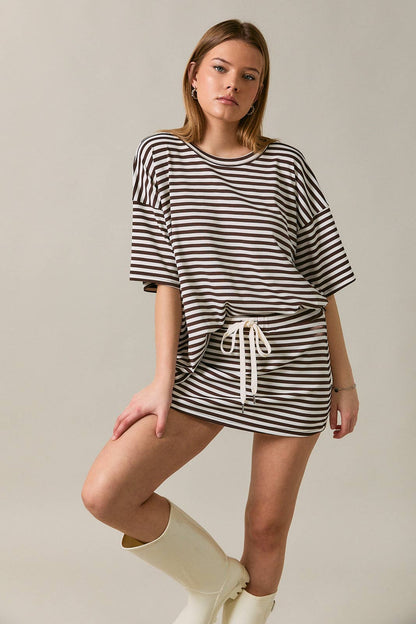 Allie Striped Skirt Set