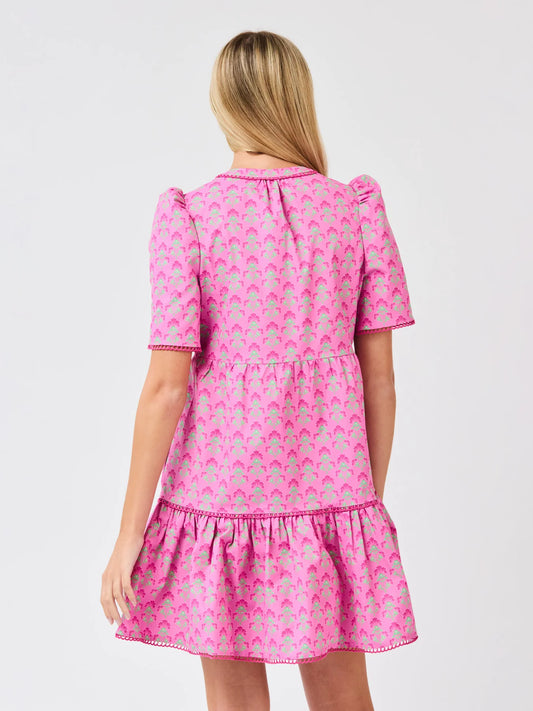 Adelyn Deco Lilies Mini Dress