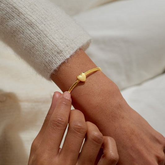 Gold Heart Snake Chain Bracelet