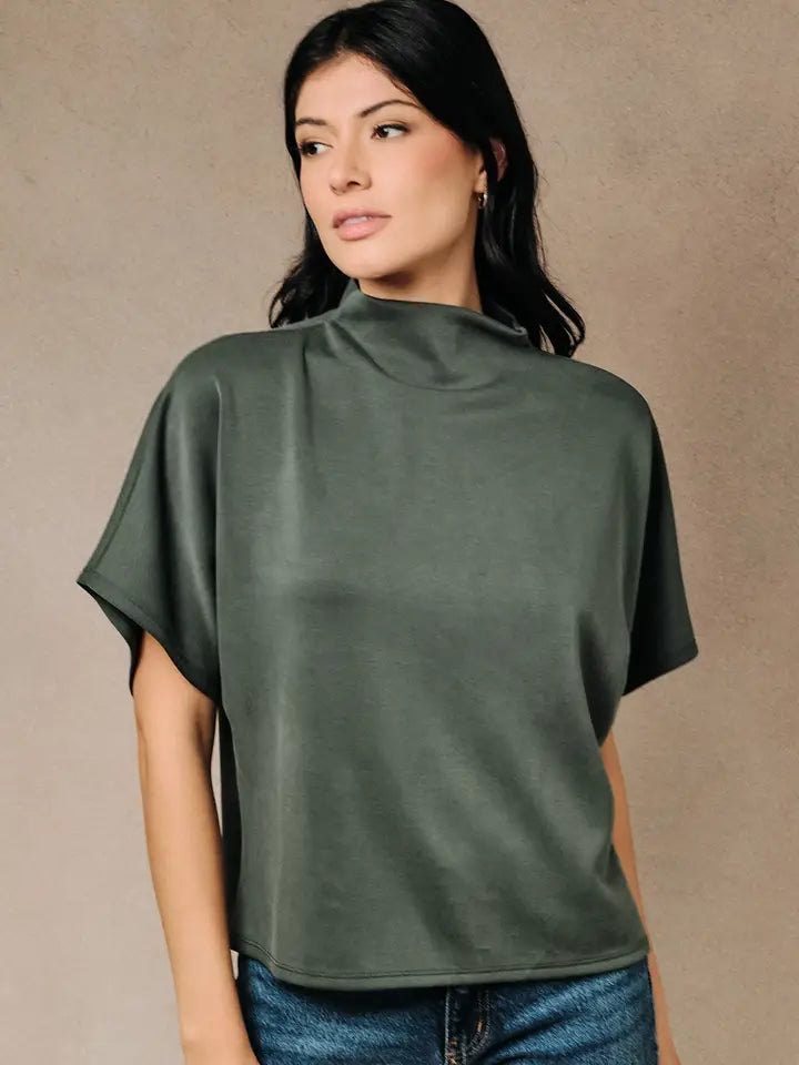Milania Mock Neck Top