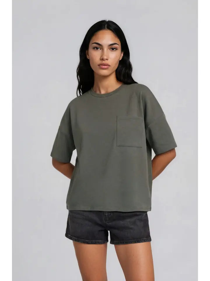 Trish Pocketed Scuba Top