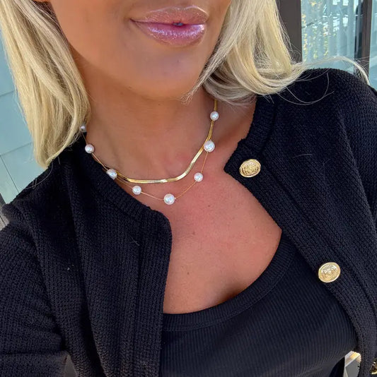 Avery Pearl Layered Necklace
