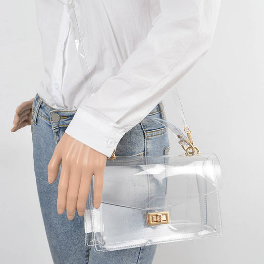 Metal Studded Clear Bag