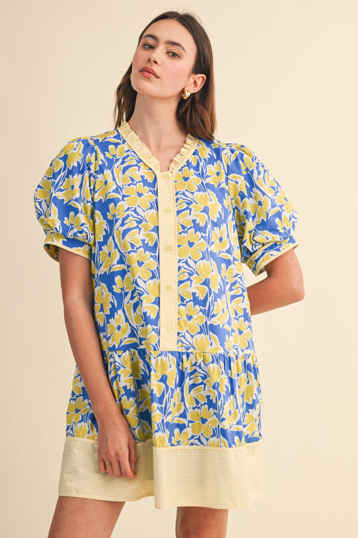 Berkley Floral & Striped Dress