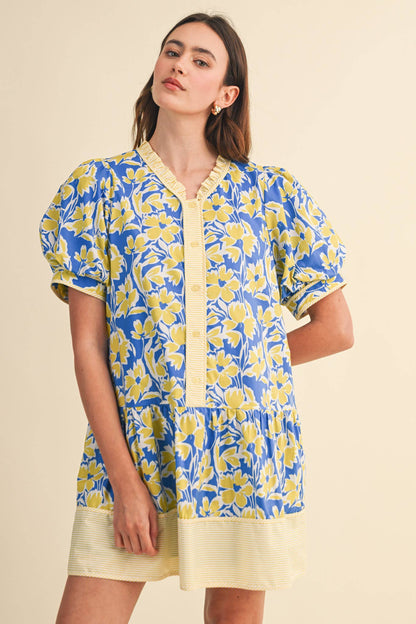 Berkley Floral & Striped Dress