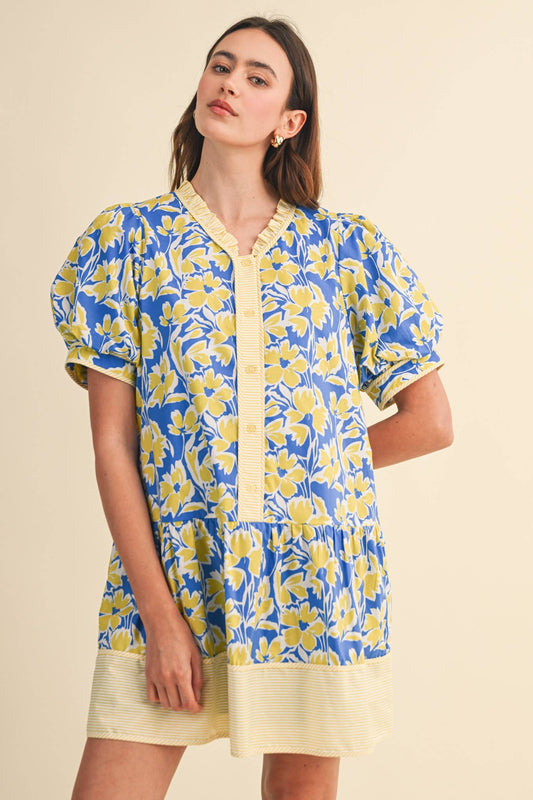 Berkley Floral & Striped Dress