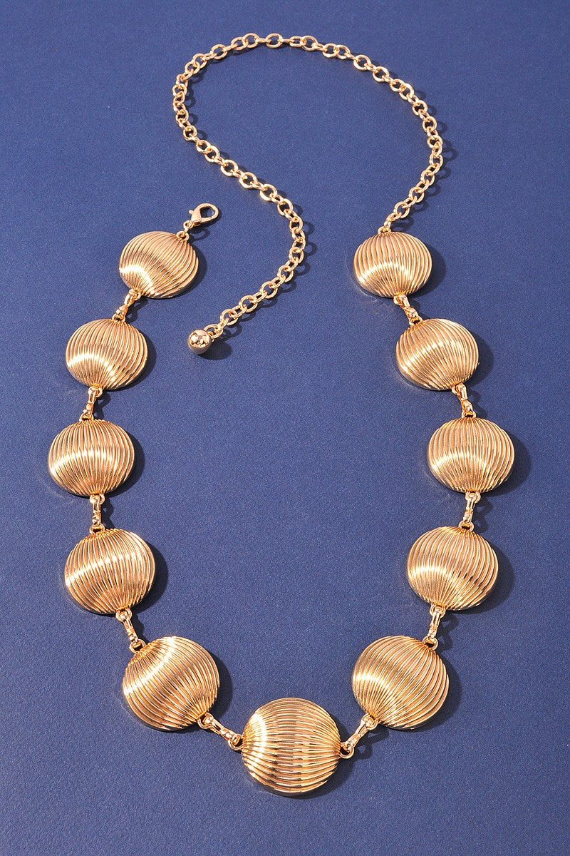 Textured Round Metal Belt