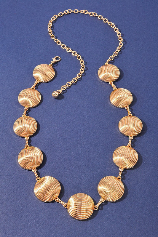 Textured Round Metal Belt