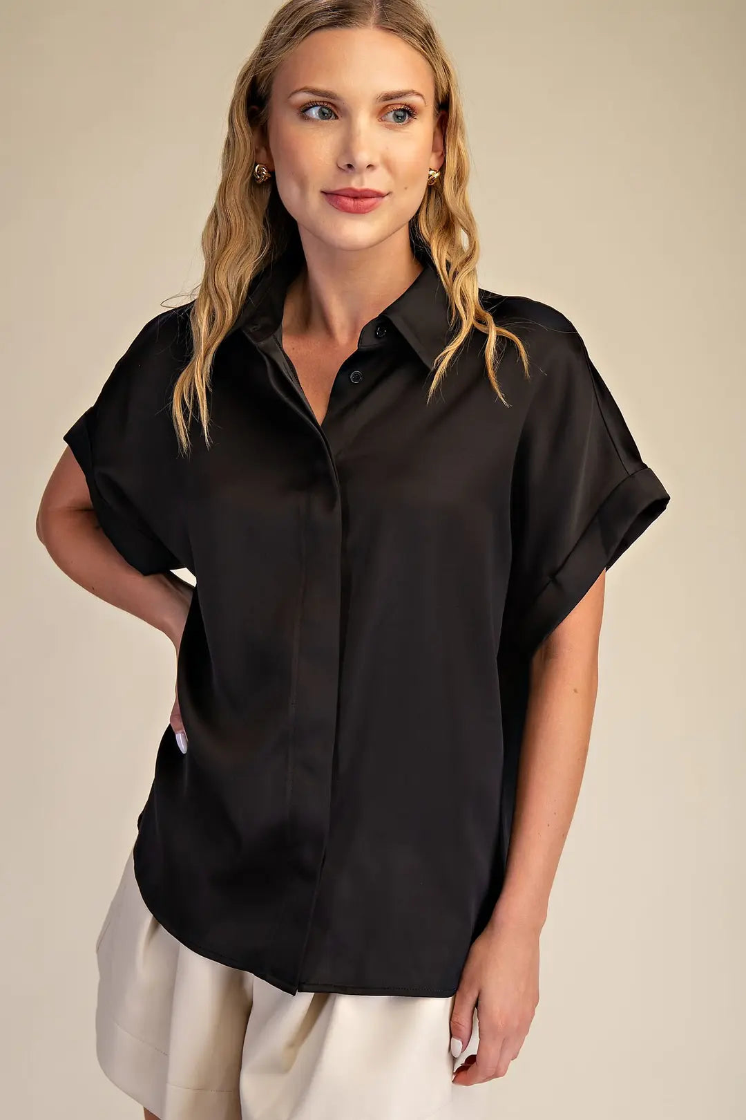 Collar Neck Button Down