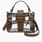 Toni Clear Flapover Crossbody Bag