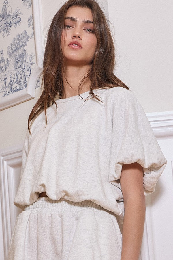 Bubble Hem Top & Shorts Set