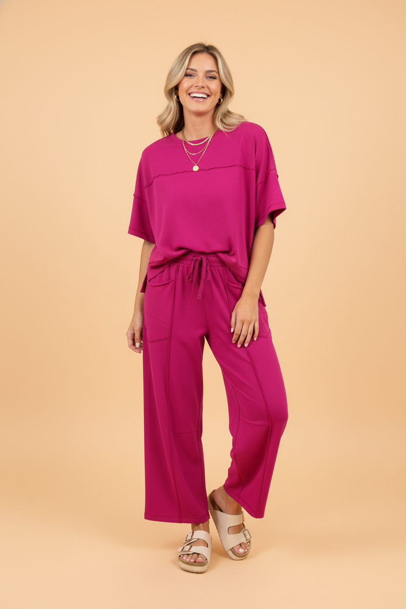 On the Go Tee & Barrel Pant Set