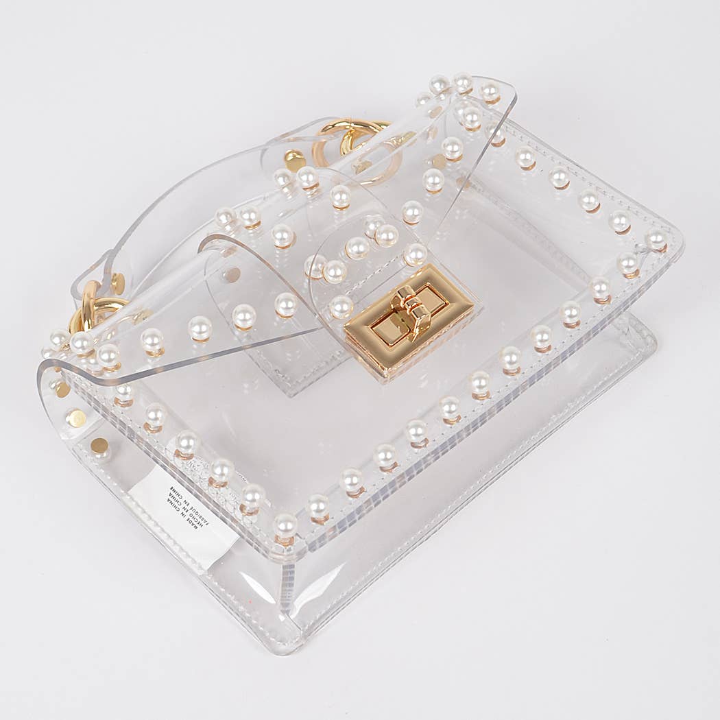 Faux Pearl Clutch