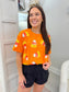 halloween tee, candy corn tee, sequin tee, sequin halloween tee