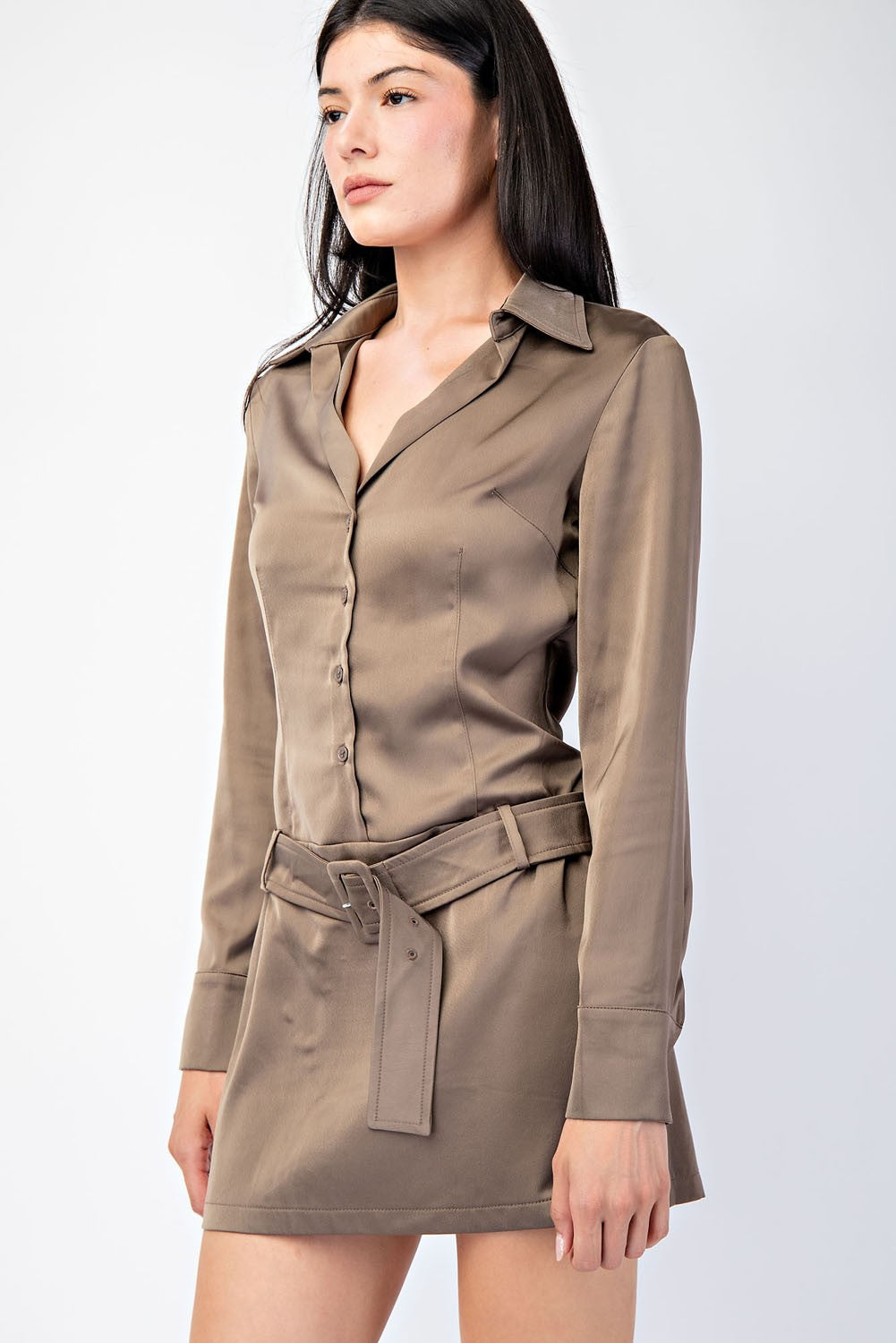 Low Waist Shirt Dress